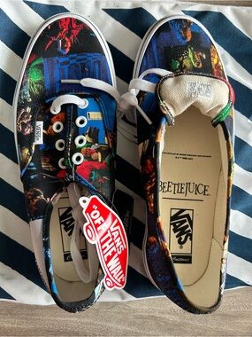 Vans x Beetlejuice Custom Sneakers Women’s 7.5 Men’s 6 NWT Rare Horror Shoes